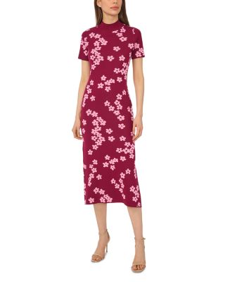 Flower Jacquard Knit Dress 