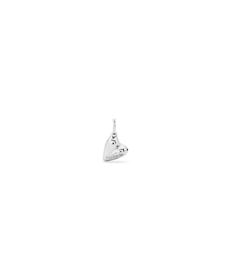 Unode50 Sterling Silver-Plated Heart Shaped Charm