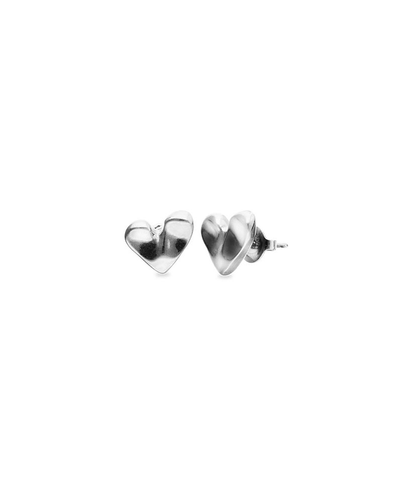 UNOde50 Sterling Silver Plated Heart Earrings