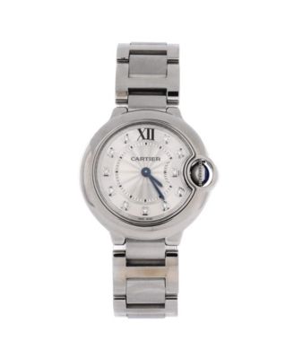  Ballon Bleu de Cartier Quartz Watch in Stainless Steel with Diamond Markers 28mm