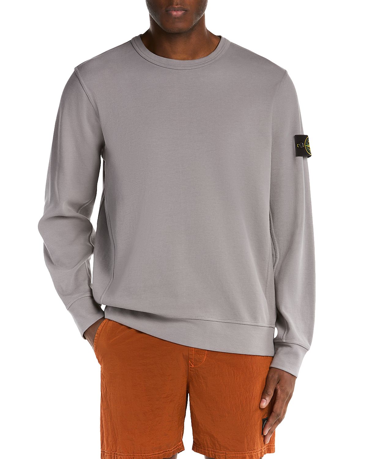 Stone Island Felpa Solid Cotton Sweater
