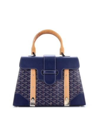  MM Saigon Top Handle Bag Coated Canvas with Leather