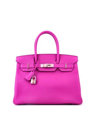 Birkin 30 Handbag Pink Epsom with Palladium Hardware