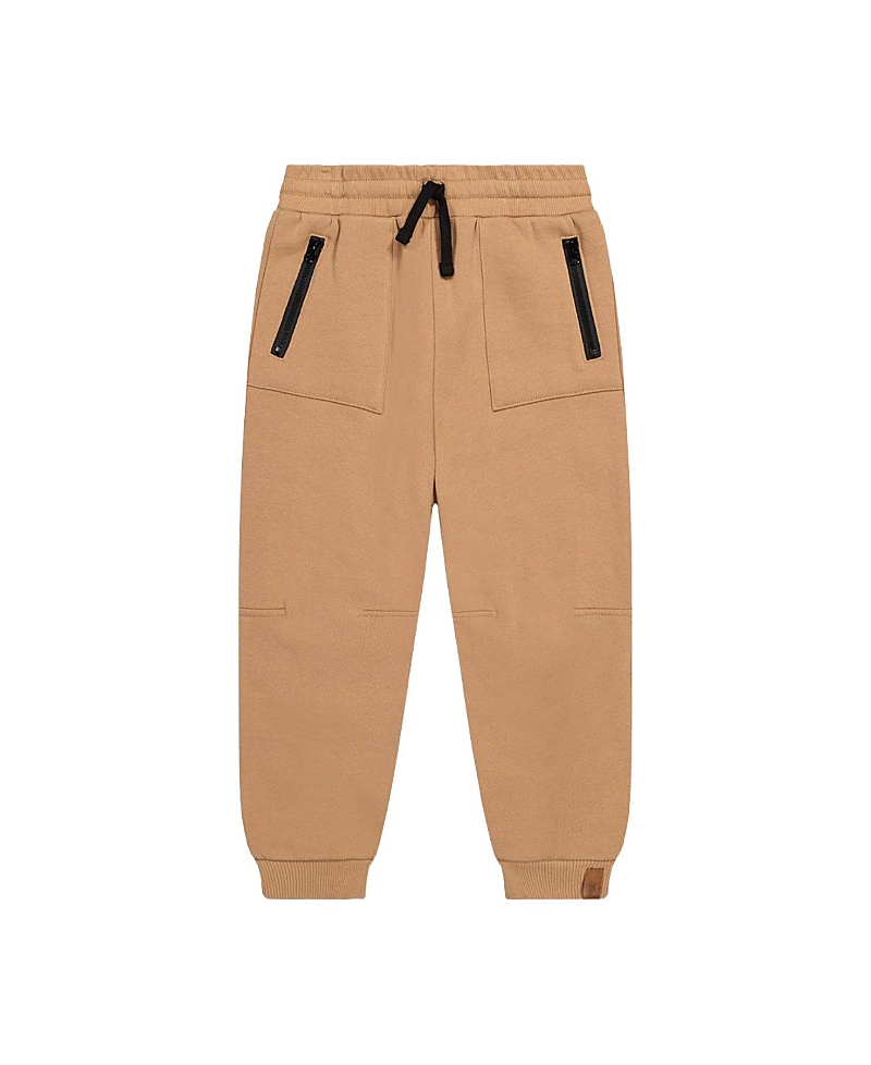 Deux par Deux Boys' Fleece Drawstring Waist Zippered Pocket Sweatpants - Little Kid