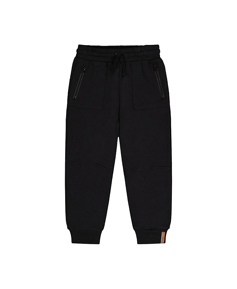 Deux par Deux Boys' Fleece Drawstring Waist Zippered Pocket Sweatpants - Little Kid