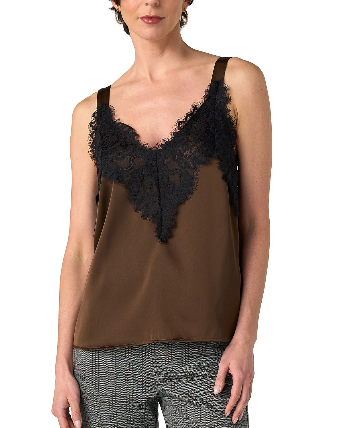 Liverpool Los Angeles Lace Trim Sleeveless Top