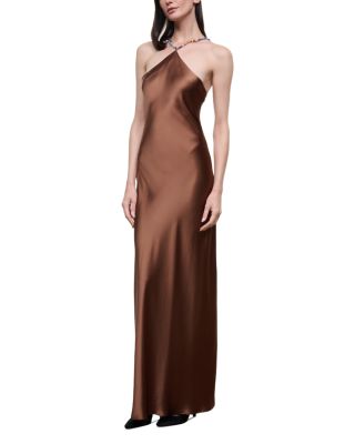Cadence Satin Halter Dress