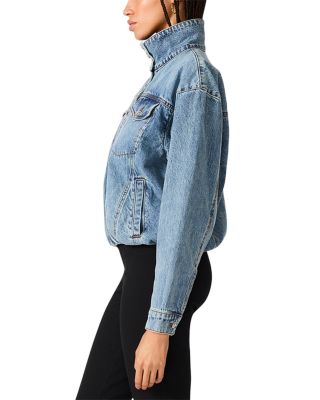 Allyson Cotton Denim Stand Collar Jacket - thumbnail 7