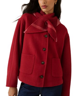 Tie Neck Double Faced Jacket