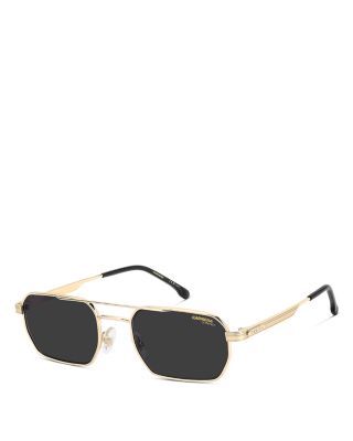 Rectangular Double Bridge Sunglasses, 54mm