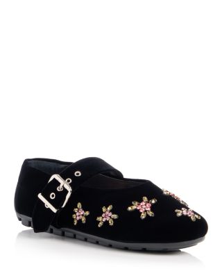 Women's Embellished Mary Jane Ballerina Flats