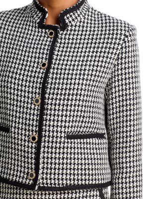 Mixed Houndstooth Button Front Jacket - Exclusive - thumbnail 6