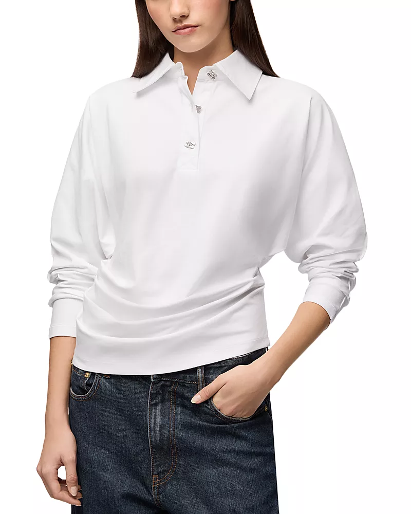 Ganni Jersey Polo Shirt