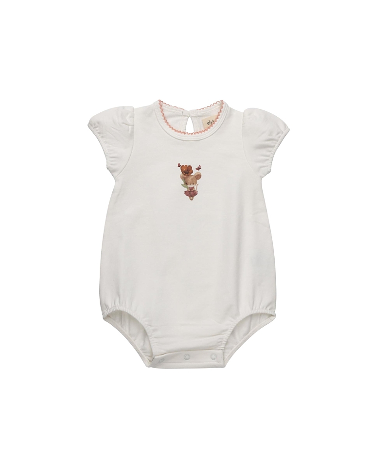 Ely's & Co. Girls' Playful Mouse Collection Romper - Baby In Pink