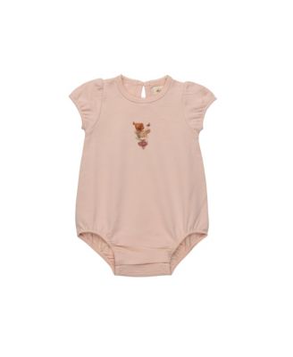 Ely's & Co. Girls' Playful Mouse Collection Romper - Baby In Pink