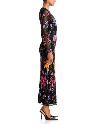 Embroidered Mesh Maxi Dress - Exclusive - thumbnail 6