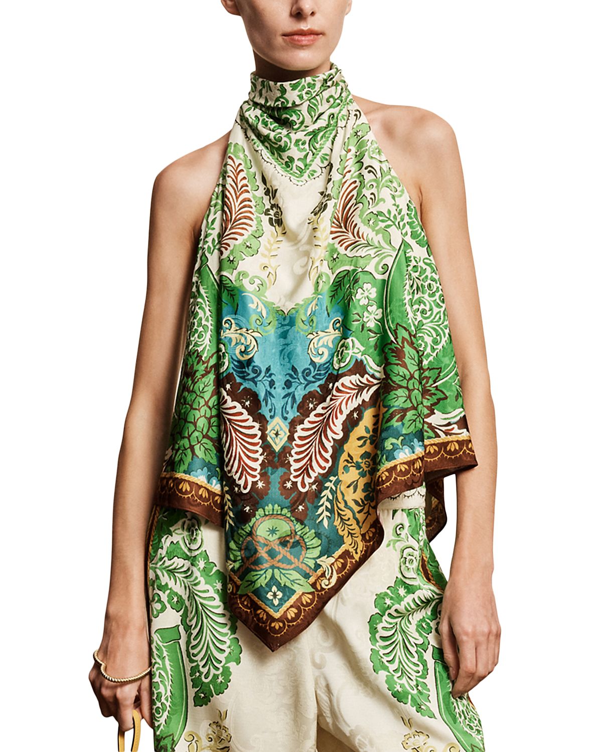 Alemais Florence Halter Scarf Top