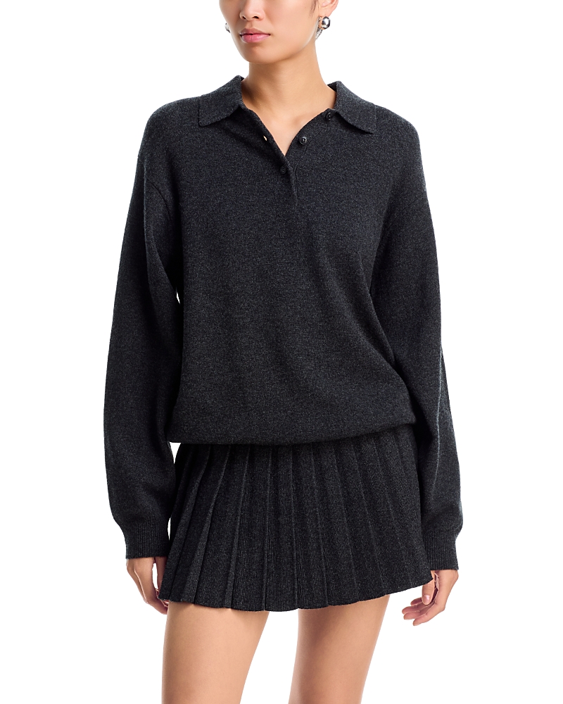 alexanderwang Long Sleeve Polo Wool-Blend Dress