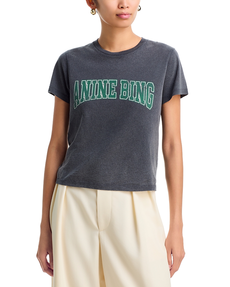 Anine Bing Shelley Cotton Logo Tee
