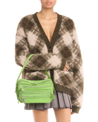 Mohair Wool Blend Argyle Cardigan