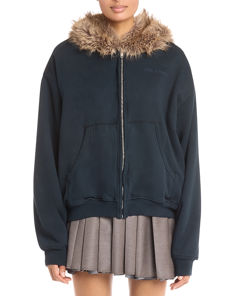Acne Studios Faux Fur Trim Sweatshirt