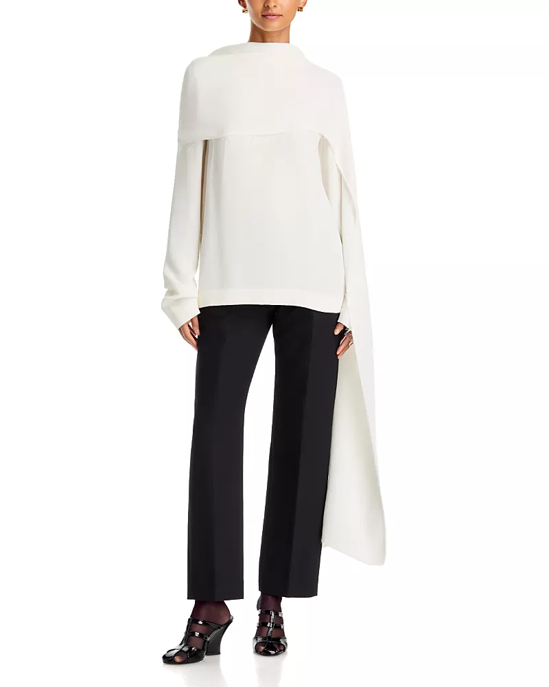 Toteme Draped Scarf Asymmetric Hem Top