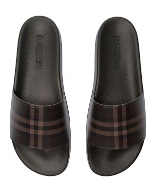 Burberry Men's Furley Vintage Check Slide Sandals | Bloomingdale's Men