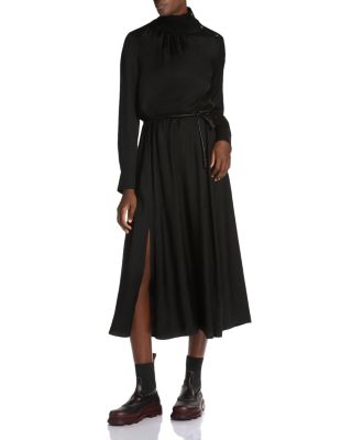 Mock Neck Midi Dress