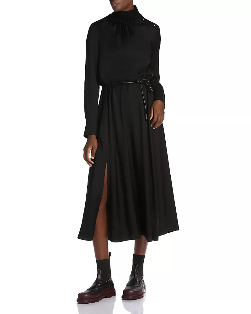 Moncler Mock Neck Midi Dress