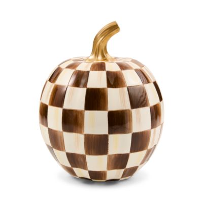 Chocolate Check Small Pumpkin