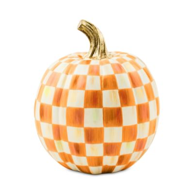Orange Check Small Pumpkin
