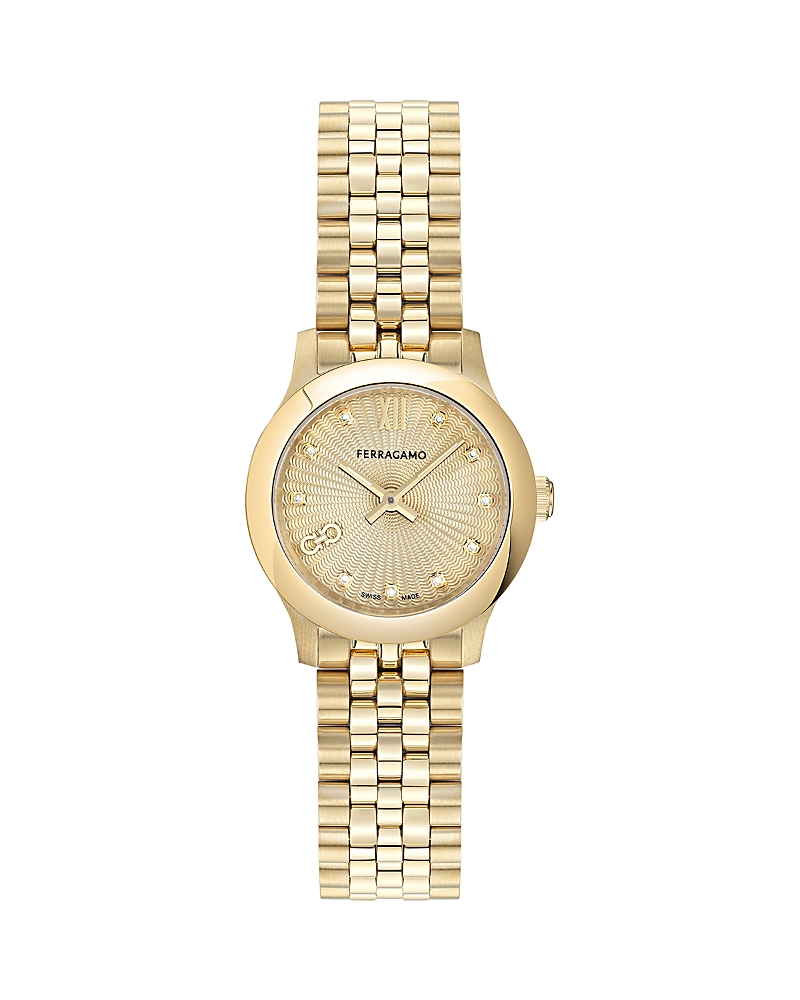 Ferragamo Duo Mini Diamond Watch, 25mm