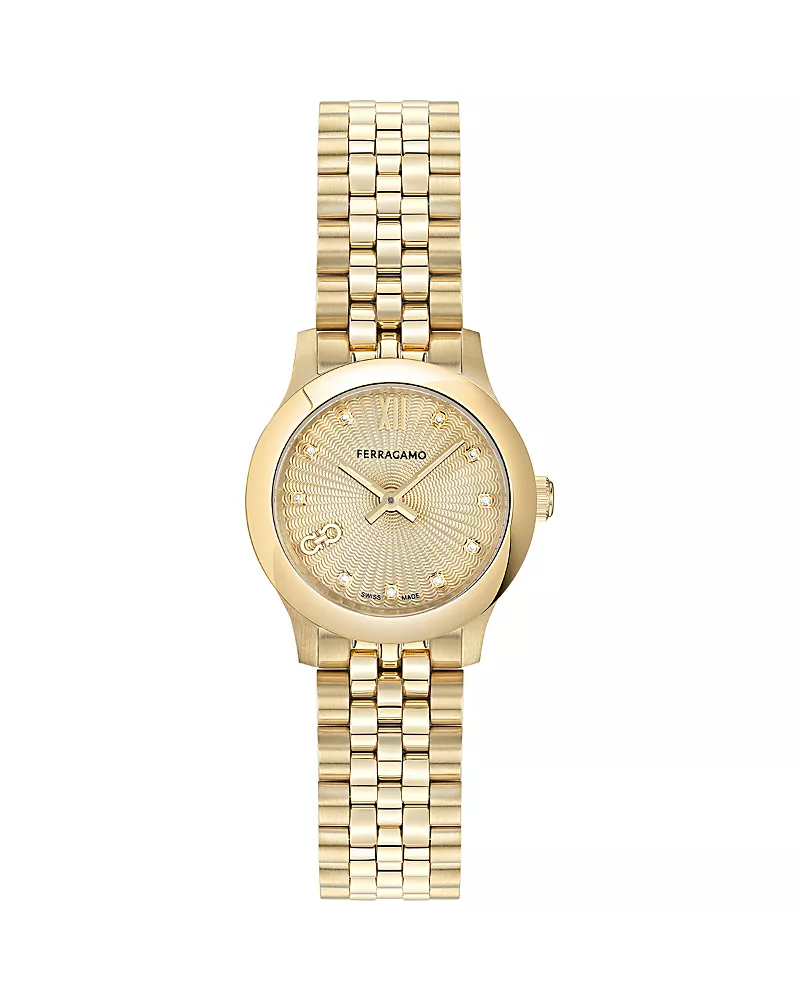 Ferragamo Duo Mini Diamond Watch, 25mm