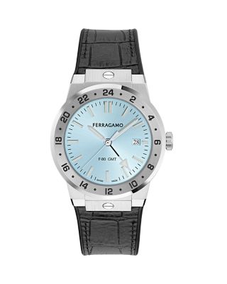 F-80 Classic GMT Leather Watch, 41mm