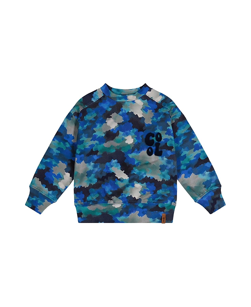 Deux par Deux Boys' Camouflage Cool Graphic Fleece Sweatshirt - Little Kid