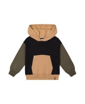 Boys' Hooded Colorblock Kangaroo Pocket Fleece Cardigan - Little Kid
