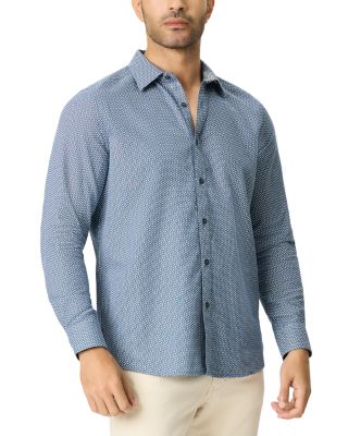 Flagler Slim Fit Patterned Cotton Woven Shirt
