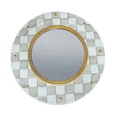 Courtly Check Round Enamel Wall Mirror