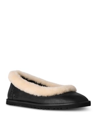 Ugg Women's Zora Leather & Shearling Flats