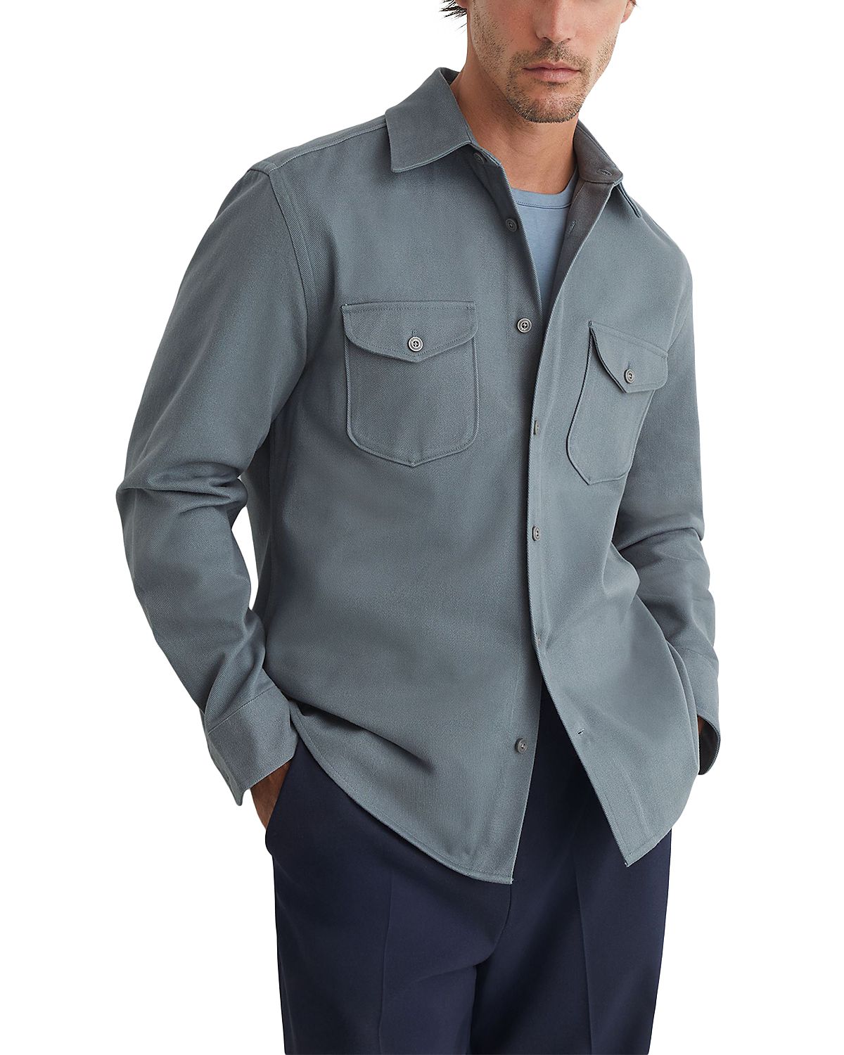Reiss Astra Cotton Twin Pocket Shirt