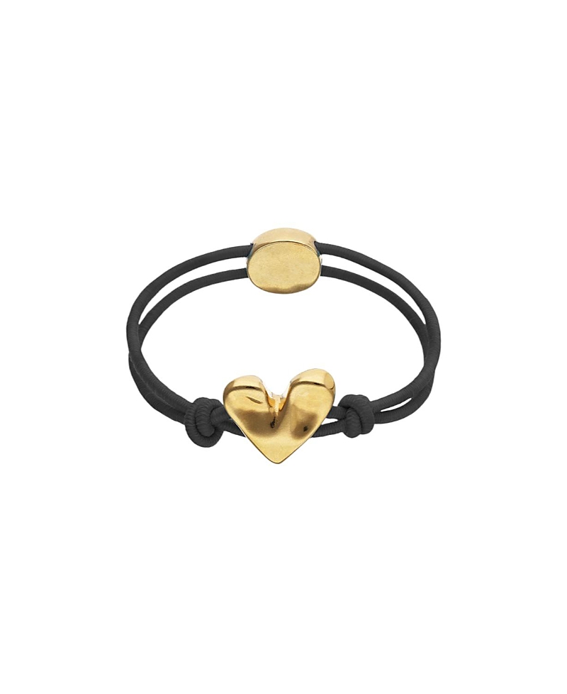Unode50 Elastic Thread Bracelet with Gold-Plated Heart