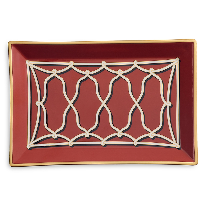 Jonathan Adler Rita Rectangular Tray In Red