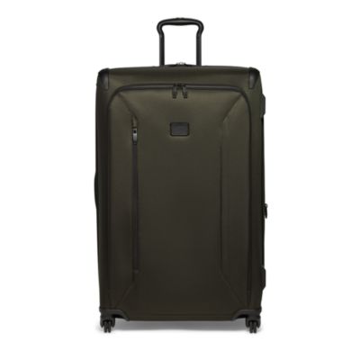 Expandable Extra Large Checked Spinner Suitcase