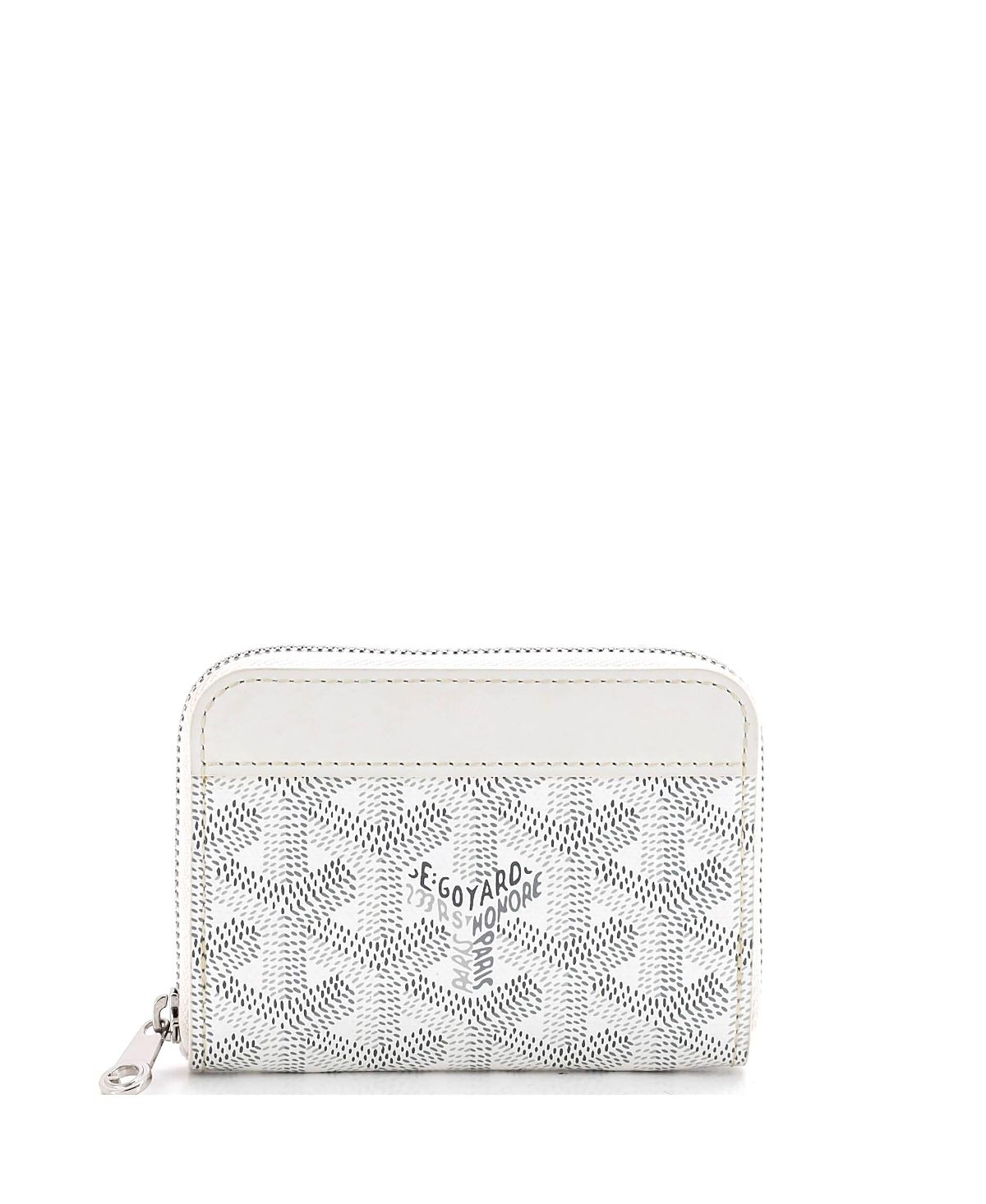 Pre-Owned Goyard Pm Matignon Zip Wallet Coated Canvas with Leather