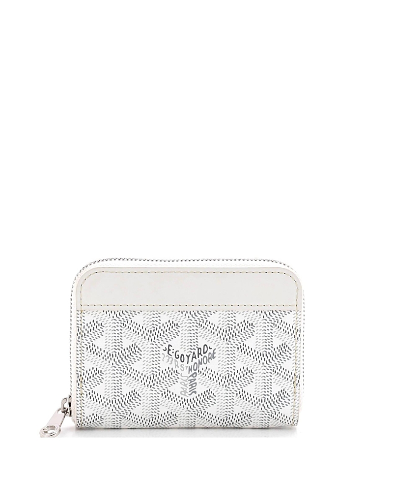 Pre-Owned Goyard Pm Matignon Zip Wallet Coated Canvas with Leather