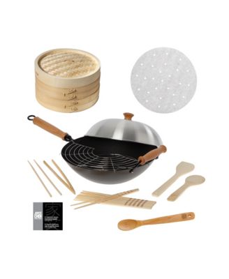  Professional Series Nonstick 14" Wok Bundle, 13 piece, 16" L x 16" W x 13" H