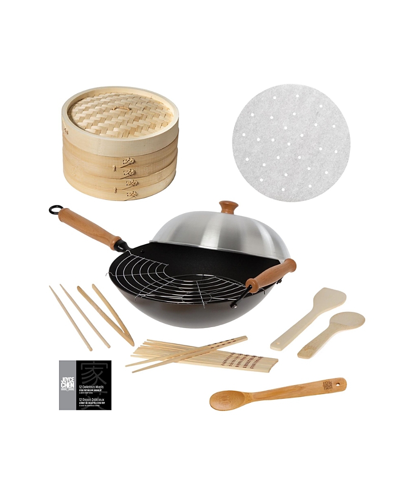Joyce Chen Professional Series Nonstick 14 Wok Bundle, 13 piece, 16 L x 16 W x 13 H