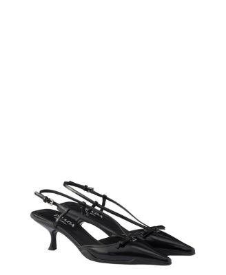  Women's Brushed Leather Slingback Pumps