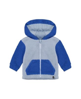 Boys' Fleece Bear Ear Kangaroo Pocket Hooded Jacket - Baby