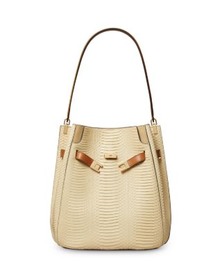 Lee Radziwill Snake Embossed Leather Shoulder Bag